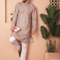 Peach Foil Printed Kurta with Pyjama