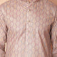 Peach Foil Printed Kurta with Pyjama