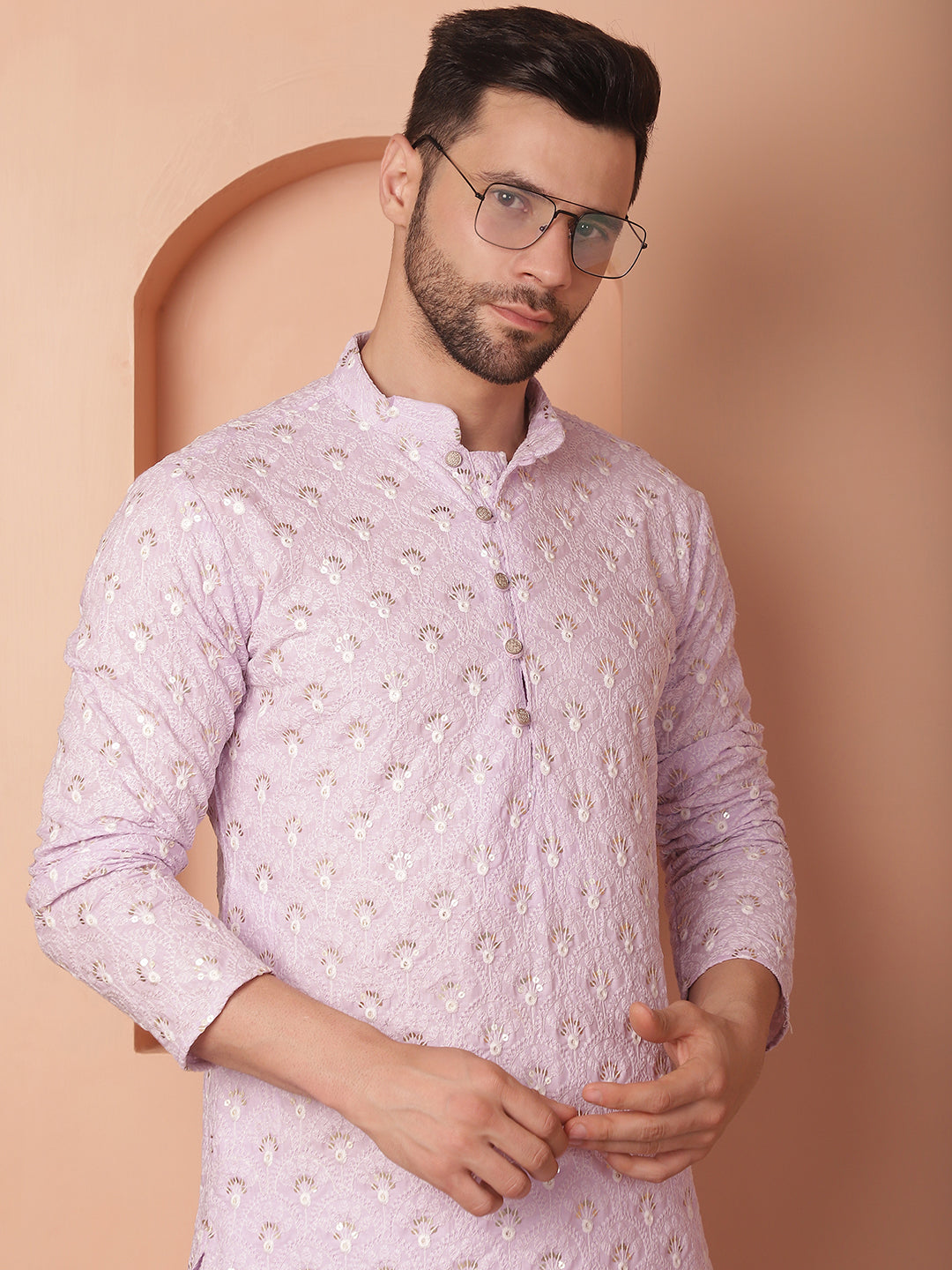 Chikankari Pure Cotton Kurta with Pyjama