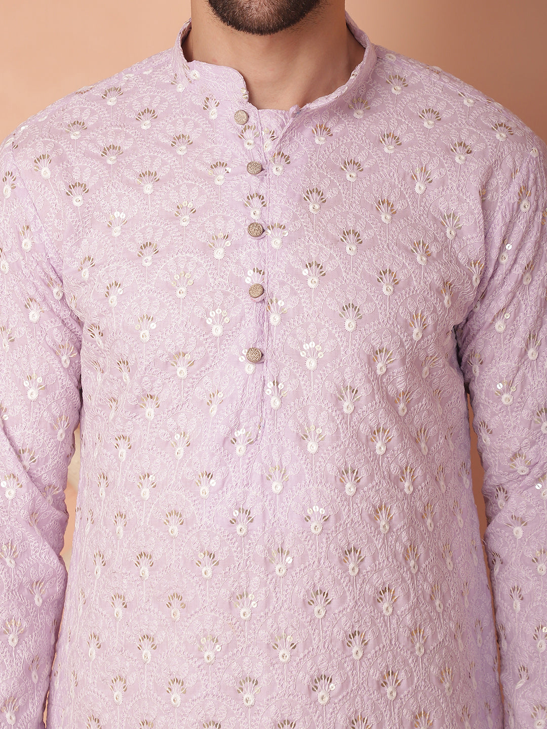 Chikankari Pure Cotton Kurta with Pyjama