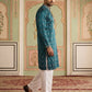 Silk Blend Embroidered Kurta Set for Men