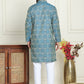 Men's Silk Blend Straight Kurta Pyjama Set ( JOKP P 5043 Blue )