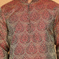 Men's Silk Blend Straight Kurta Pyjama Set ( JOKP P 5043 Maroon )