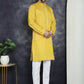 Men's Sequins Embroidered Kurta With Pyjama ( JOKP P 5044Mustard )