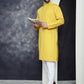 Men's Sequins Embroidered Kurta With Pyjama ( JOKP P 5044Mustard )