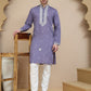 Men's Embroidered Kurta With Pyjama ( JOKP P 5045 Purple )