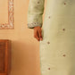 Men's Sequins Embroidered Kurta With Pyjama ( JOKP P 5046Pista )