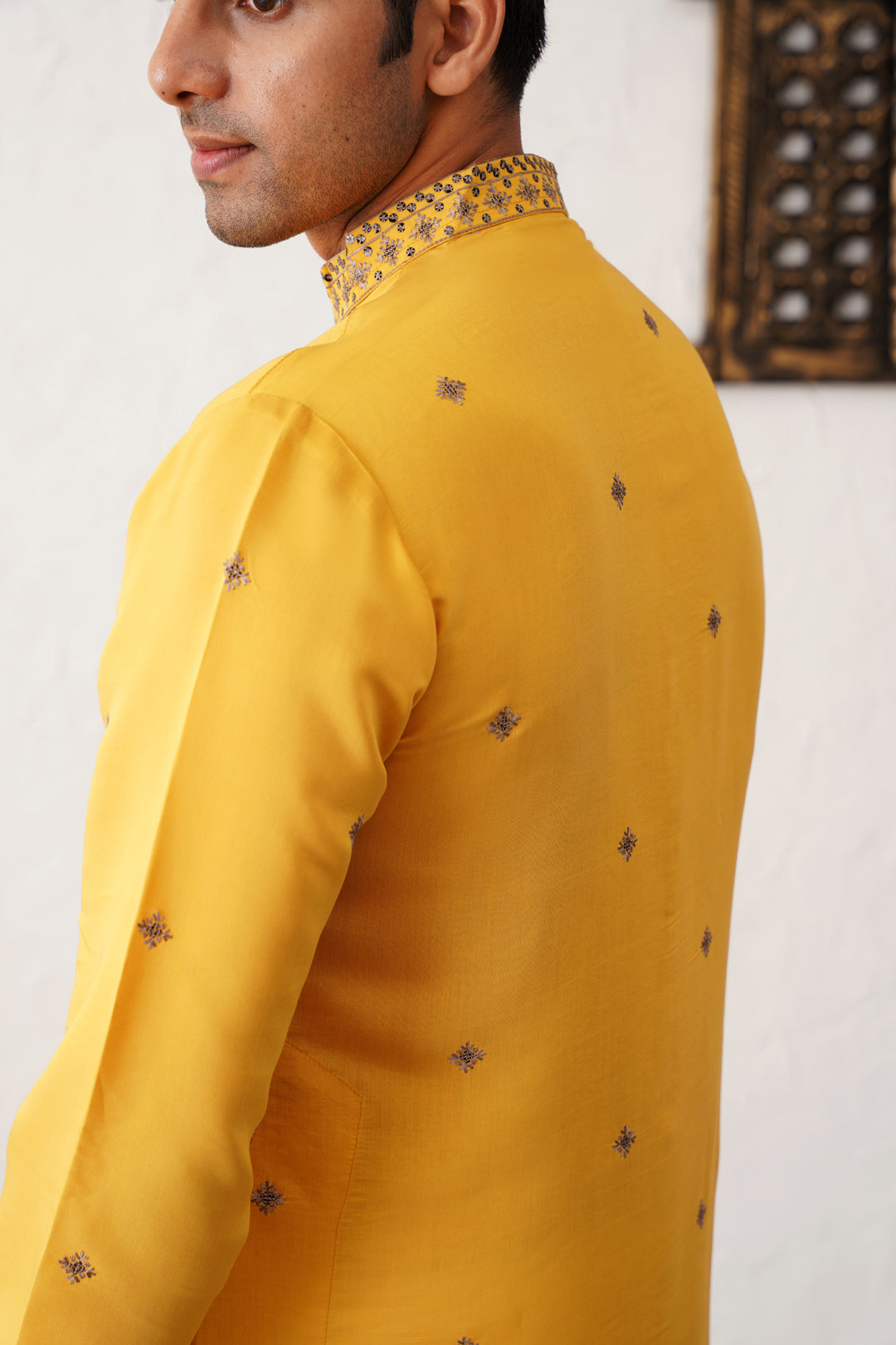 Men's Sequins Embroidered Kurta With Pyjama [FF] [F-7-9]
