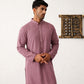 Men's Magenta Embroidered and Sequence Kurta with Pyjama
