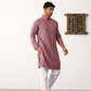 Men's Magenta Embroidered and Sequence Kurta with Pyjama
