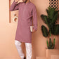 Men's Magenta Embroidered and Sequence Kurta with Pyjama