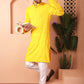 Men's Yellow Embroidered and Sequence Kurta with Pyjama [FF] [P-18-19 & P-14]