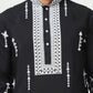 Collar Chikankari Embroidered Kurta With Pyjama