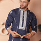 Men's Collar Chikankari Embroidered Kurta With Pyjama