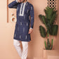 Men's Collar Chikankari Embroidered Kurta With Pyjama