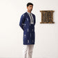 Men's Collar Chikankari Embroidered Kurta With Pyjama