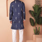 Men's Collar Chikankari Embroidered Kurta With Pyjama