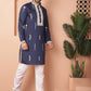 Men's Collar Chikankari Embroidered Kurta With Pyjama