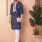 Men's Collar Chikankari Embroidered Kurta With Pyjama