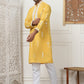 Collar Chikankari Embroidered Kurta With Pyjama [FF] [J-2-3]