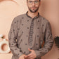 Men's Collar Chikankari Embroidered Kurta With Pyjama