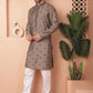 Men's Collar Chikankari Embroidered Kurta With Pyjama