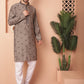 Men's Collar Chikankari Embroidered Kurta With Pyjama