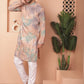 Men's Multi Tei-Dye Printed Kurta Pyjama Set
