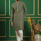 Men's Geometric Printed Kurta with Pyjama