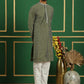 Men's Geometric Printed Kurta with Pyjama