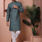 Men's Embroidered and Sequins Kurta Pyjama Set
