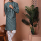 Men's Embroidered and Sequins Kurta Pyjama Set