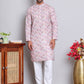 Men's Printed and Embroidered Kurta Pyjama Set ( NJOKP P 5065Purple )