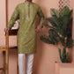 Men's Foil Printed Kurta with Pyjama