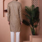 Men Brown Woven Design Cotton Kurta Pyjama Set