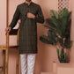 Men Printed Cotton Kurta Pyjama Set