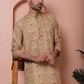 Men Printed Cotton Kurta Pyjama Set