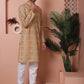 Men Printed Cotton Kurta Pyjama Set