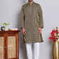 Men Black Silk Blend Straight Kurta Pyjama Set ( JOKP 5071Black )
