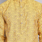 Men Yellow Silk Blend Straight Kurta Pyjama Set ( JOKP 5071Yellow )
