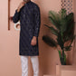 Men's Sequins and Embroidered Kurta with Pyjama