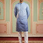 Blue Ombre Printed Kurta Pyjama Set For Men ( JOKP P 5074Blue )
