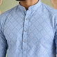 Blue Ombre Printed Kurta Pyjama Set For Men ( JOKP P 5074Blue )
