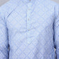 Men's Blue Ombre Printed Kurta Pyjama Set