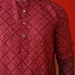 Maroon Ombre Printed Kurta Pyjama Set For Men ( JOKP P 5074Maroon )