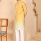 Ombre Printed Kurta Pyjama Set For Men ( JOKP P 5074 P 5074 Mustard ) [FF] [K-7-12]