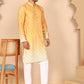Ombre Printed Kurta Pyjama Set For Men ( JOKP P 5074 P 5074 Mustard ) [FF] [K-7-12]
