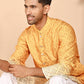 Ombre Printed Kurta Pyjama Set For Men ( JOKP P 5074 P 5074 Mustard ) [FF] [K-7-12]