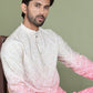 Peach Ombre Printed Kurta Pyjama Set For Men ( JOKP 5074Peach )