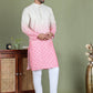 Peach Ombre Printed Kurta Pyjama Set For Men ( JOKP 5074Peach )